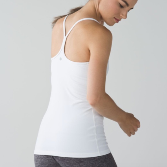 Lululemon White Power Y Tank Size 8
